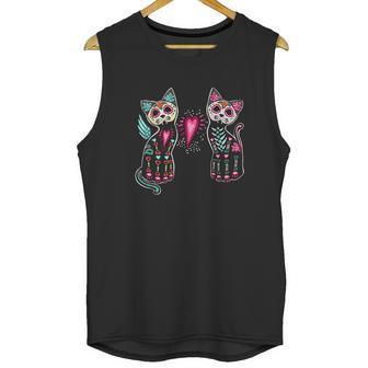 Day Of The Dead Cats Cat Lovers Dia De Los Muertos Unisex Tank Top | Favorety AU