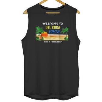 Del Boca Vista Beach Retro Unisex Tank Top | Favorety