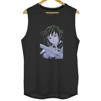 Demon Slayer Men With Sword Unisex Tank Top | Favorety