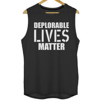 Deplorable Lives Matter Usa Army Stamp Unisex Tank Top | Favorety AU