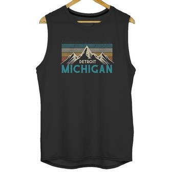 Detroit Michigan Vintage Mountains Unisex Tank Top | Favorety