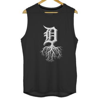 Detroit Roots Michigan American Born Rooted American Gifts Made In Detroit Unisex Tank Top | Favorety CA