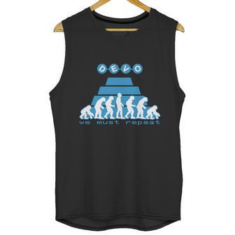 Devo We Must Repeat Unisex Tank Top | Favorety