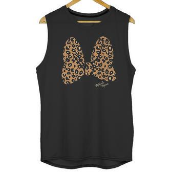 Disney Minnie Mouse Leopard Print Bow Unisex Tank Top | Favorety