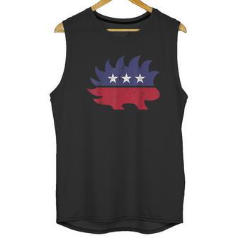 Distressed Libertarian Porcupine Party Unisex Tank Top | Favorety AU