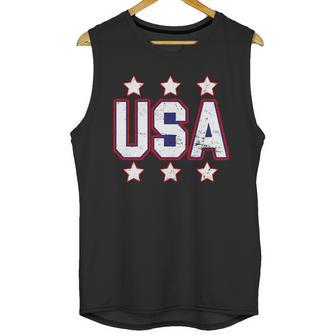 Distressed Usa Patriotic Logo Unisex Tank Top | Favorety DE