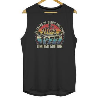 Distressed Vintage Awesome Since May 1977 44 Years Old Unisex Tank Top | Favorety