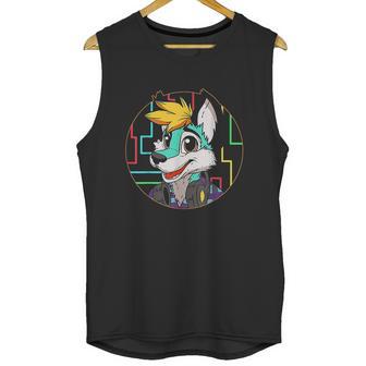 Djing Dj Fox Furry Furries Tail Ears Cosplay Unisex Tank Top | Favorety AU