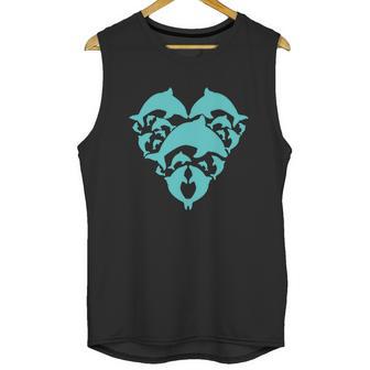 Dolphin Heart Unisex Tank Top | Favorety UK