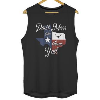 Dont Mess With Vintage Texas Longhorn Lone Star State Pride Unisex Tank Top | Favorety