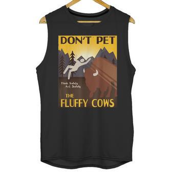 Dont Pet The Fluffy Cows Bison Buffalo Unisex Tank Top | Favorety UK