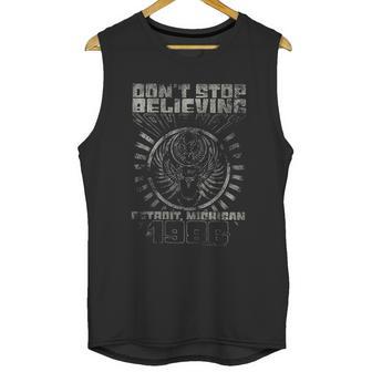 Dont Stop Believing Detroit Album Guitar Cover Rock Band Junior Unisex Tank Top | Favorety AU