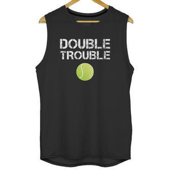 Double Trouble Funny Tennis Team Gift Unisex Tank Top | Favorety DE