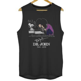 Dr John And Snoopy Mashup Schroeder Playing Piano Signature T-Shirt Unisex Tank Top | Favorety AU