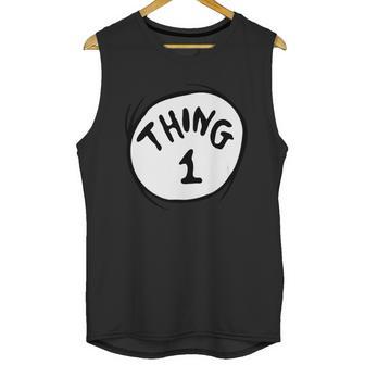 Dr Seuss Thing 1 Emblem Red Unisex Tank Top | Favorety