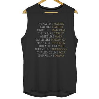 Dream Like Martin Lead Like Harriet Black History Pride Unisex Tank Top | Favorety