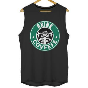 Drink Covfefe Funny Parody Logo Unisex Tank Top | Favorety UK