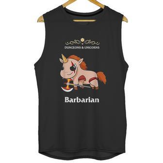 Dungeons And Unicorns Rpg D20 Barbarian Rage Tabletop Gamers Unisex Tank Top | Favorety