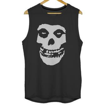 A And E Designs Misfits Fiend Skull Heather Unisex Tank Top | Favorety UK