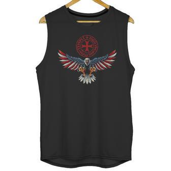 Eagle And Symbol Of Knights Templar Unisex Tank Top | Favorety