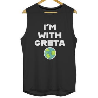 Earth Day Climate Change I Am With Greta Science Graphic Unisex Tank Top | Favorety UK