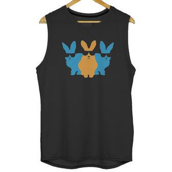 Easter For Men Hip Trio Bunnies Funny Unisex Tank Top | Favorety