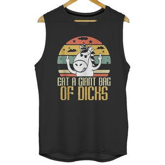 Eat A Giant Bag Of Dicks Funny Unicorn Unisex Tank Top | Favorety UK