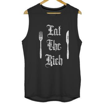 Eat Rich Funny Anarchist Revolution Unisex Tank Top | Favorety DE