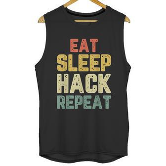 Eat Sleep Hack Hacker Hacking Funny Gift Unisex Tank Top | Favorety