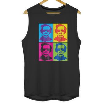 Edgar Allan Poe Gift Literary Gothic Pop Art Colors Unisex Tank Top | Favorety DE