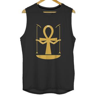 Egyptian Ankh Cross With Arms Holding Scepters Unisex Tank Top | Favorety DE