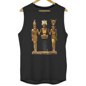 Egyptian Trinity Golden Horus Osiris And Isis Statue Unisex Tank Top | Favorety AU