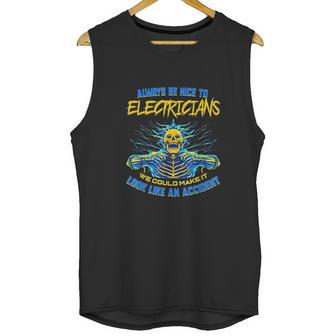 Electrician Funny Gift For Electrical Engineer Electricity Unisex Tank Top | Favorety DE