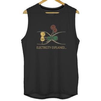 Electricity Explained Electrician Retro T-Shirt Unisex Tank Top | Favorety UK