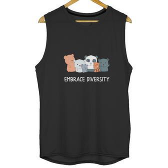 Embrace Diversity Funny Bear Kindness Animal Unisex Tank Top | Favorety AU