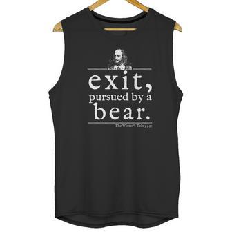 Exit Pursued By Bear Shakespeare Theater Gift Unisex Tank Top | Favorety DE