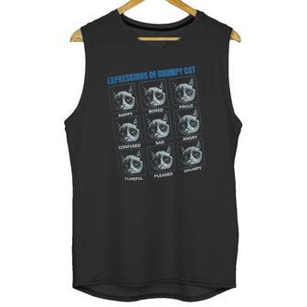 Expressions Of Grumpy Cat Unisex Tank Top | Favorety