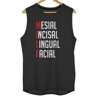 F Mesial Incisal Lingual Facial Unisex Tank Top | Favorety DE