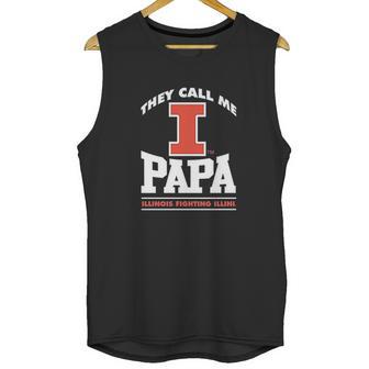 Fanprint Illinois Fighting Illini They Call Me Papa Unisex Tank Top | Favorety AU