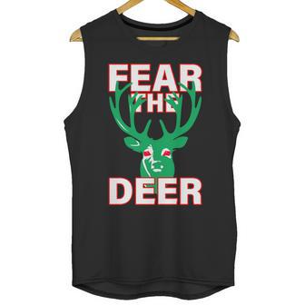 Fear The Deer Basketball Playoffs Graphic Design Printed Casual Daily Basic Unisex Tank Top | Favorety