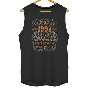 February Vintage 1997 Limited 25 Years Old 25Th Birthday Unisex Tank Top | Favorety