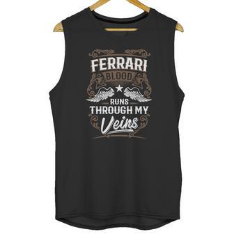 Ferrari Blood Runs Through My Veins Legend Name Gifts T Shirt Unisex Tank Top | Favorety AU