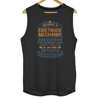 Fire Truck Mechanic Frideabike Unisex Tank Top | Favorety