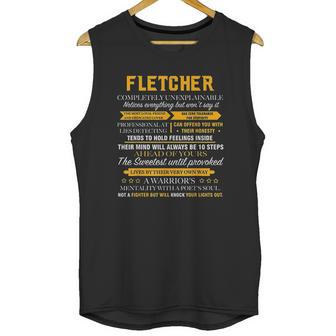 Fletcher Completely Unexpiainable Unisex Tank Top | Favorety