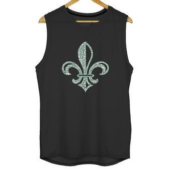 Fleur De Lis Using Lyrics To When The Saints Go Marching Unisex Tank Top | Favorety CA