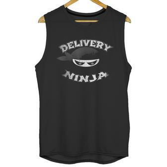 Food Delivery Pizza Mailman Truck Driver Multitasking Ninja Unisex Tank Top | Favorety CA