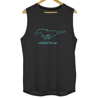 Ford Mustang Mach-E Blue Pony Logo T-Shirt Unisex Tank Top | Favorety UK