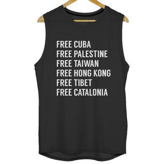 Free Cuba Palestine Taiwan Hong Kong Tibet Catalonia Gift Unisex Tank Top | Favorety DE