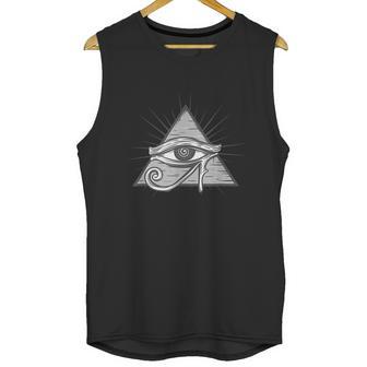 Freemason Mason Illuminati Circle Occult Conspiracy Gift Graphic Design Printed Casual Daily Basic Unisex Tank Top | Favorety