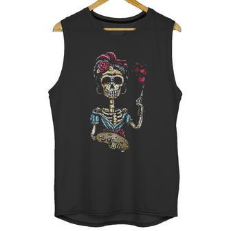 Frida Kahlo Funny Skeleton Unisex Tank Top | Favorety UK